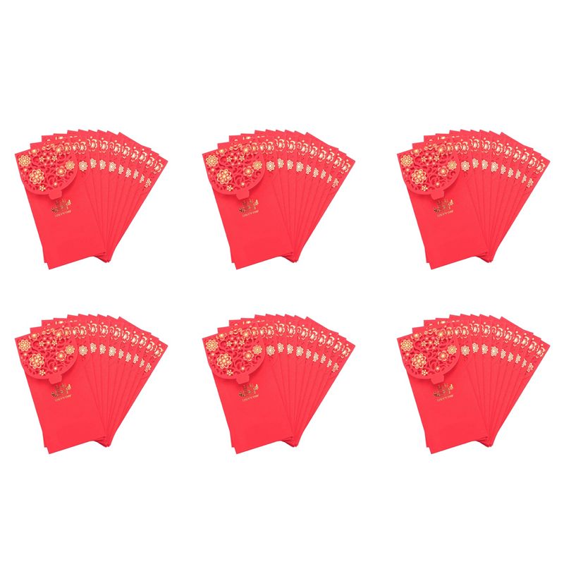 Wedding Envelopes - ABZC-60PCS Çin Kırmızı Zarfları Şanslı Para