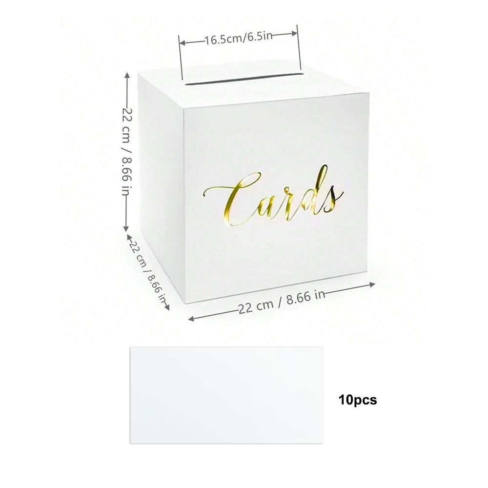 Wedding Card Box - Zarf Kutuları, Beyaz ve Siyah Renklerde,