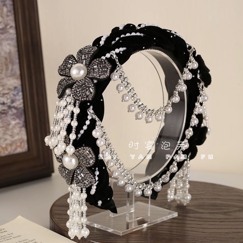 Etnik Çiçekli Kadife Kafa Band - Good Floral & Wedding Decor Supply incelemesi ve fiyatı
