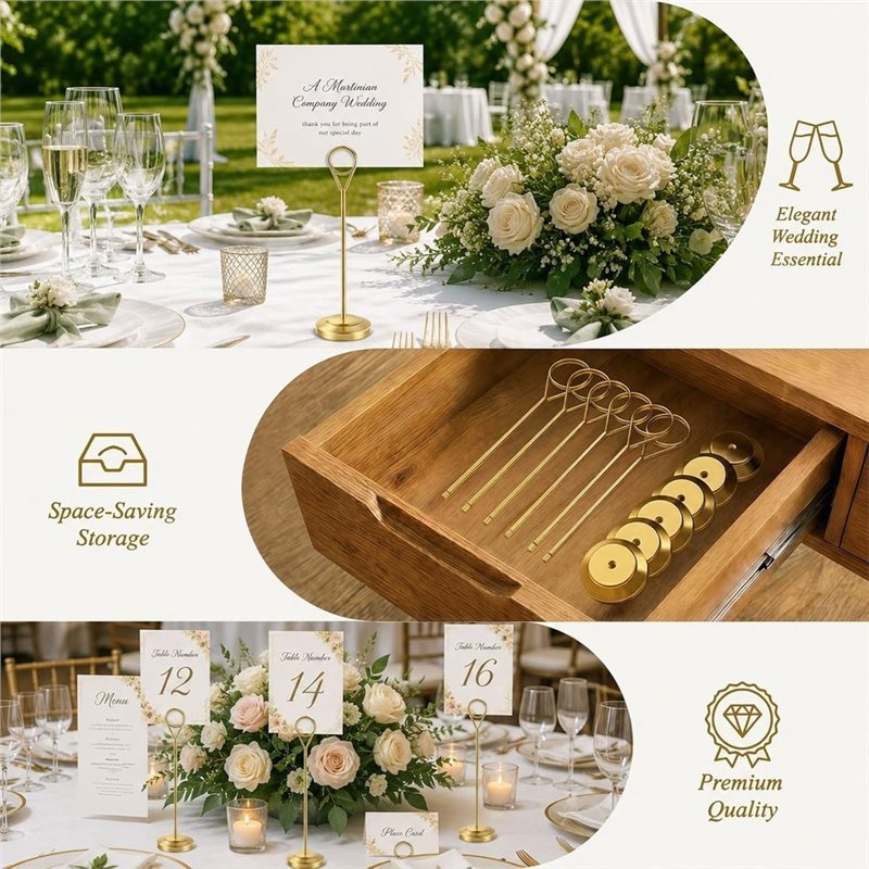 LLCS-12 Adet Altın Masa Numara - Table Number Gold incelemesi ve fiyatı